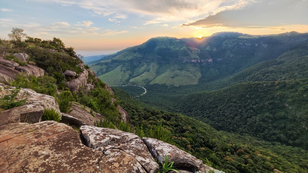 The view from the Amathole Mountains above Hogsback. Amathole District Municipality