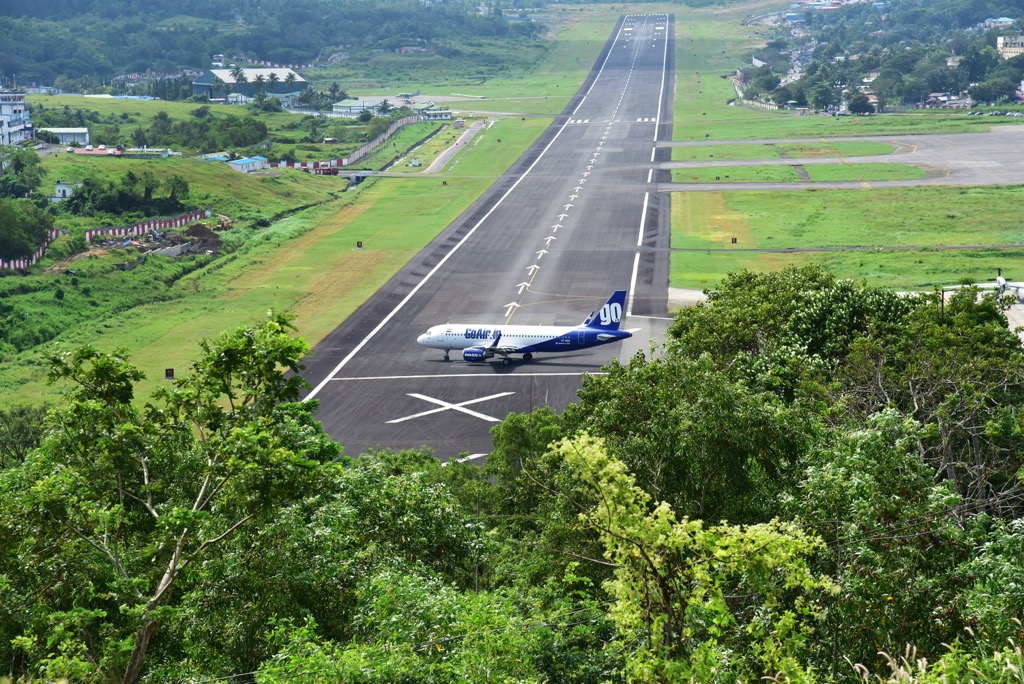 View of the runway at Veer Savarkar International Airport. Andaman and Nicobar Islands