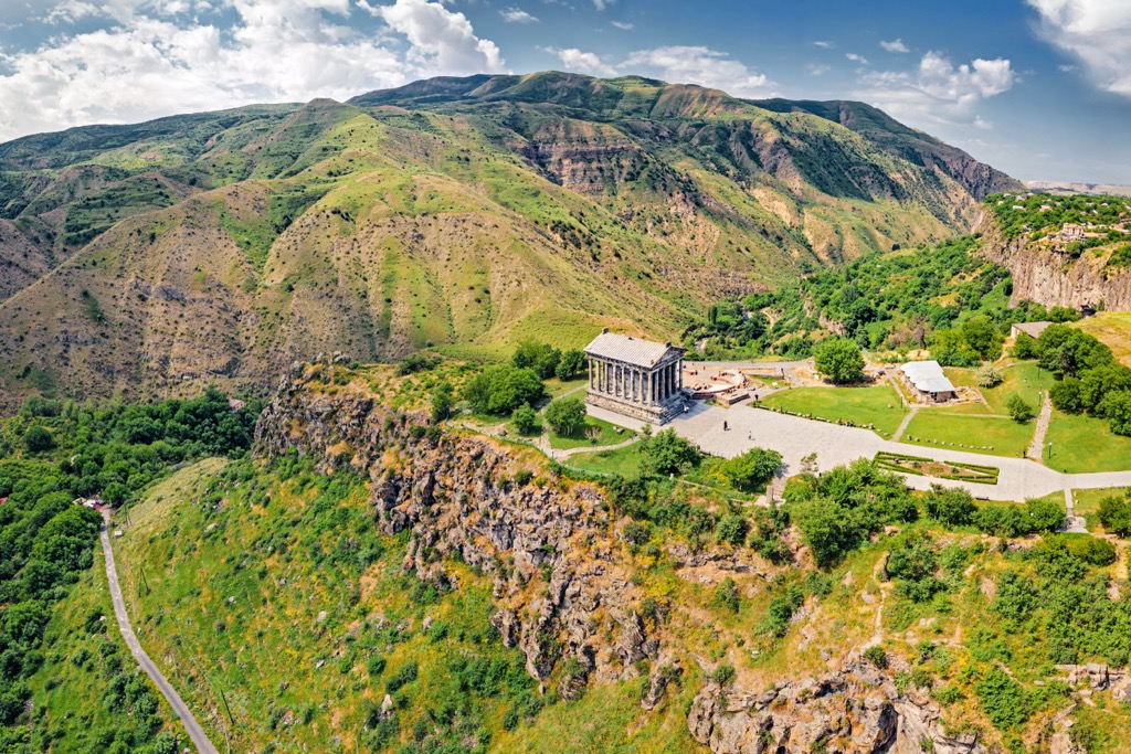 famous Garni temple in Armenia