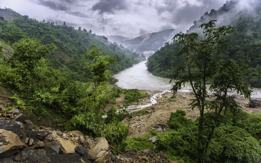 Arunachal Pradesh. The Kameng River near Bomdila