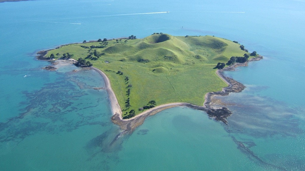 Motukorea (Browns Island), in the Hauraki Gulf, Auckland, New Zealand