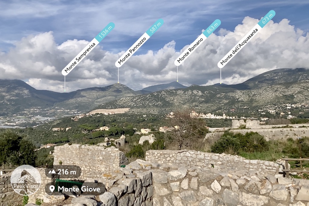 Ausoni Mountains, from Monte Giove, Monumento Naturale Tempio di Giove Anxur, Temple of Jupiter Anxur Natural Monument, Italy