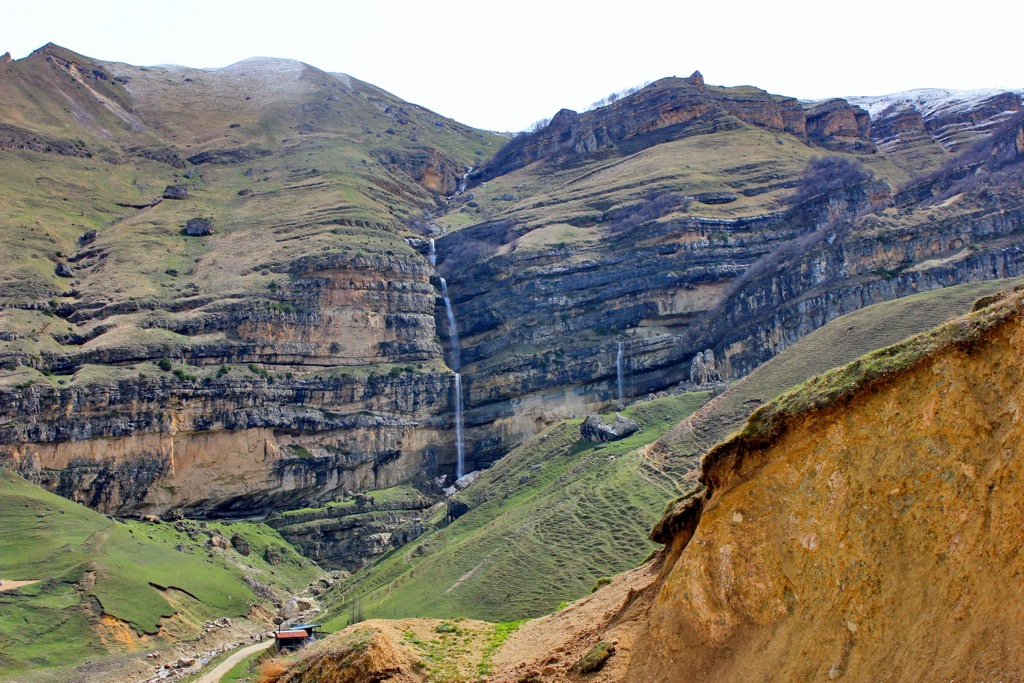 Waterfall in Kusar distric, Azerbaijan