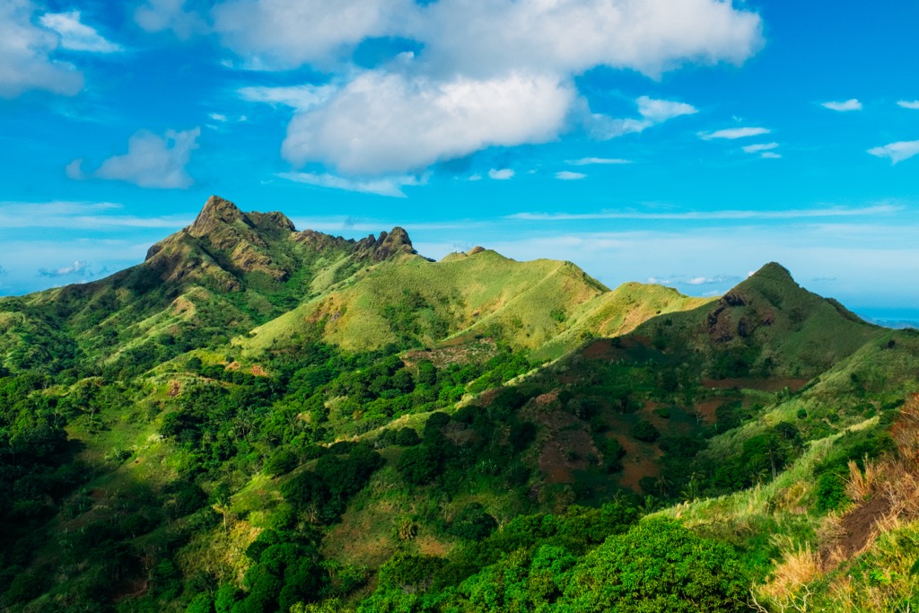 The dinosaur ridges of Mount Batulao. Batangas Mountains