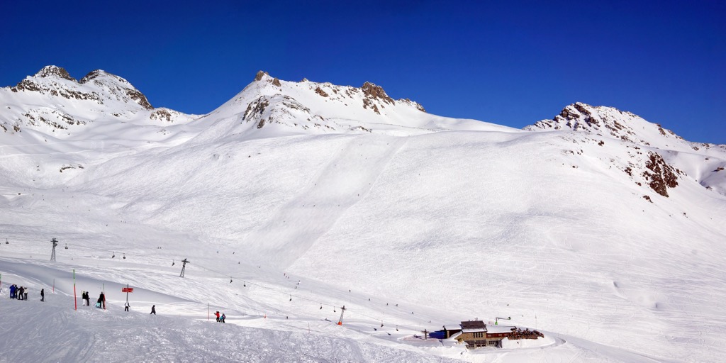 St. Moritz-Corviglia Ski Resort in the Bregaglia Range