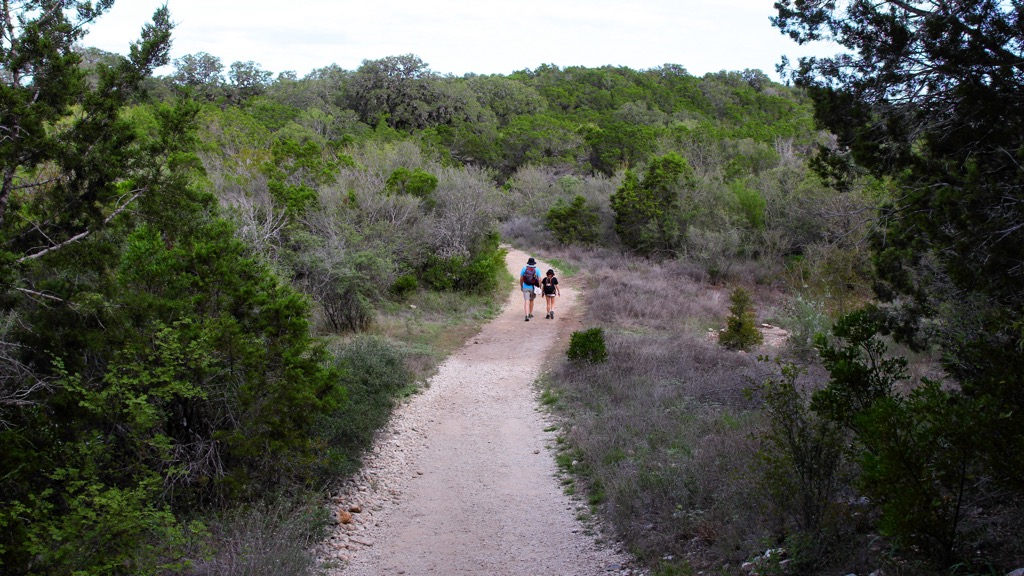 The Joe Johnston / Canyon Overlook trail. Bexar County 