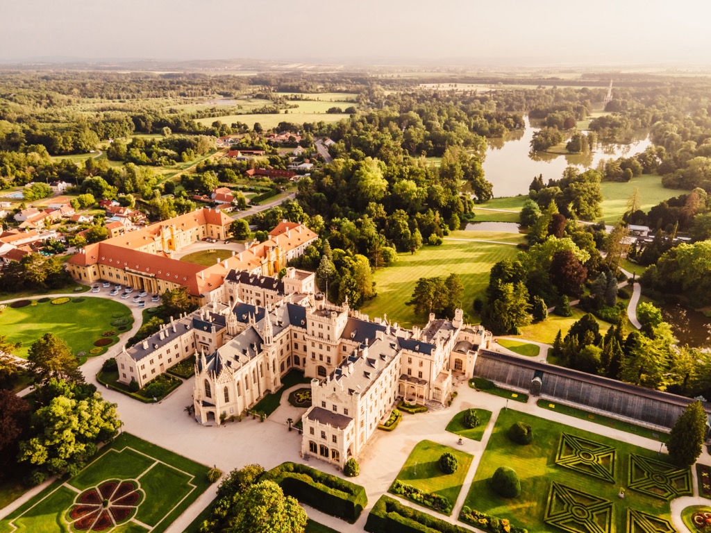 The famous Lednice Castle. Biele Karpaty