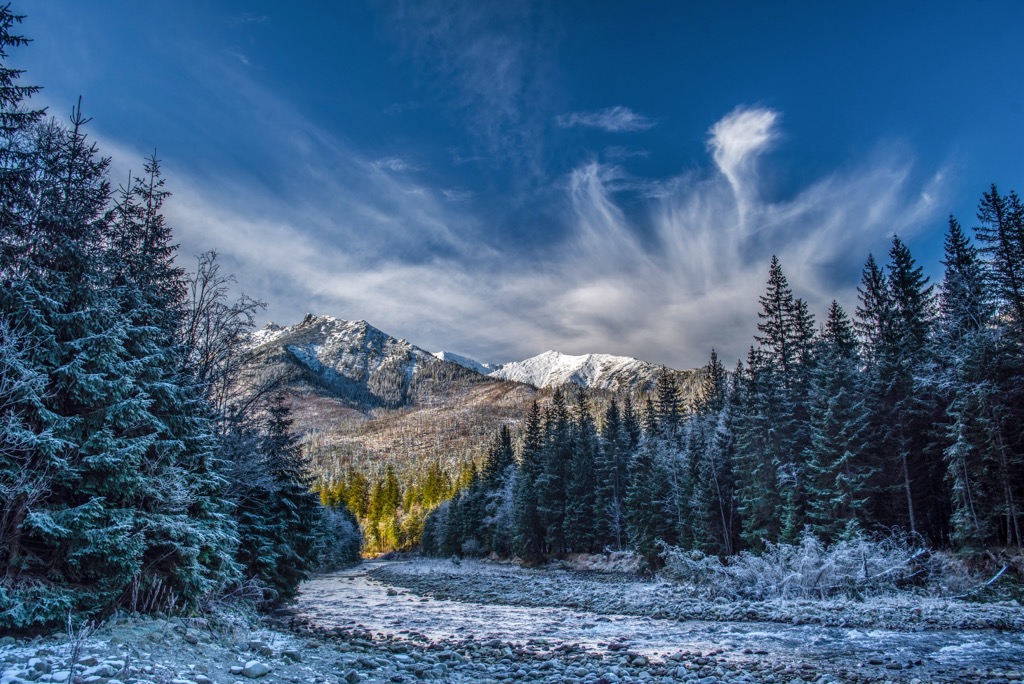 Bielovodská Dolina in winter. Bielovodska Dolina