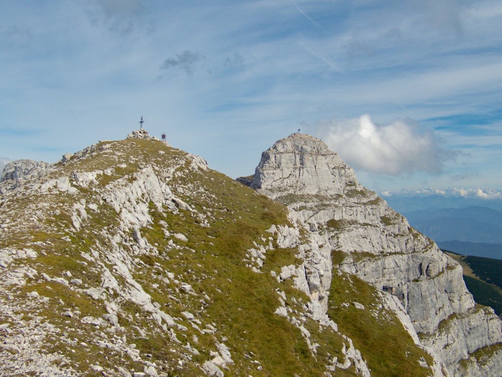 The Guffert’s two summits are marked with crosses. Brandenberg Alps