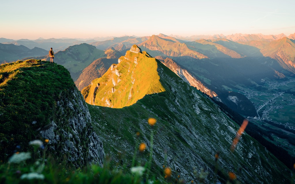 Kanisfluh, the most famous massif in the Bregenz Forest Mountains. Bregenz Forest Mountains