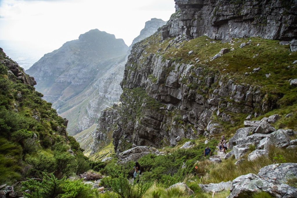 The Platteklip Gorge hiking trail. Cape Town