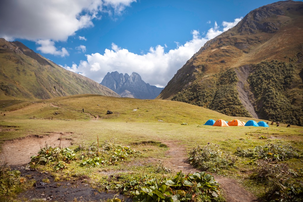 Chaukhi Pass, Kazbegi, Georgia, Caucasus mountain range