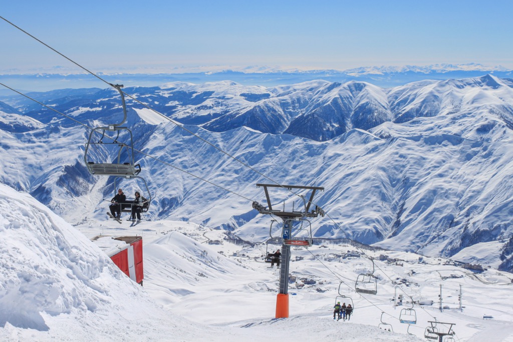 Gudauri Ski Resort, Caucasus mountain range