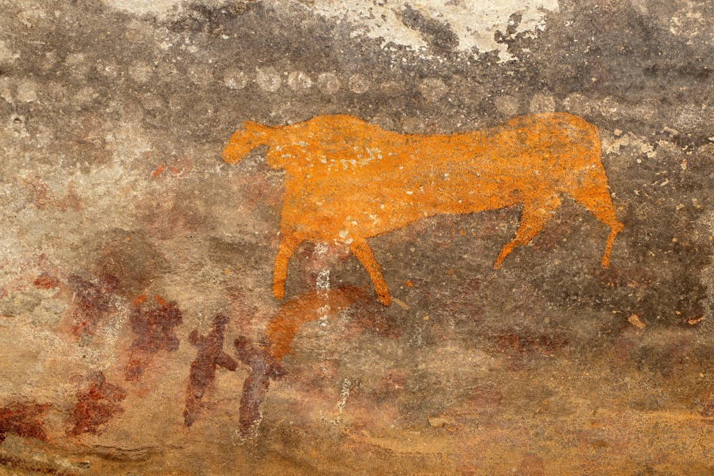 San rock art in the Karoo depicts the region’s mammals. Central Karoo District Municipality