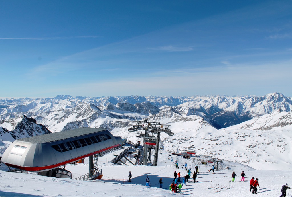 Steinplatte ski area near Waidring. Chiemgau Alps