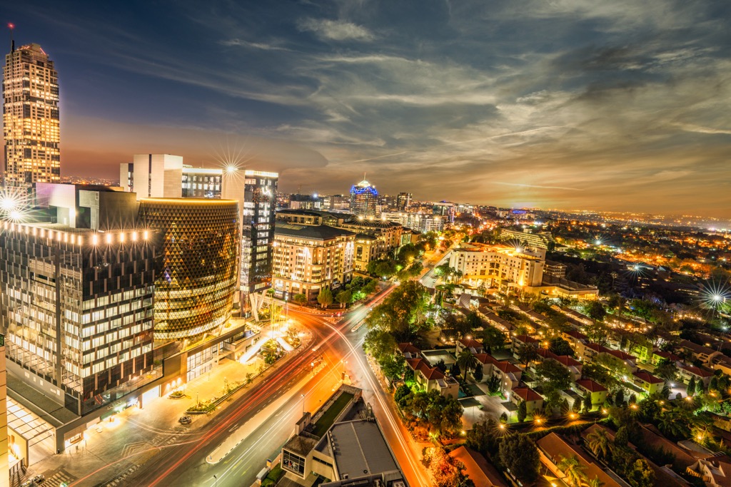 Sandton is the corporate headquarters of Johannesburg. City of Johannesburg