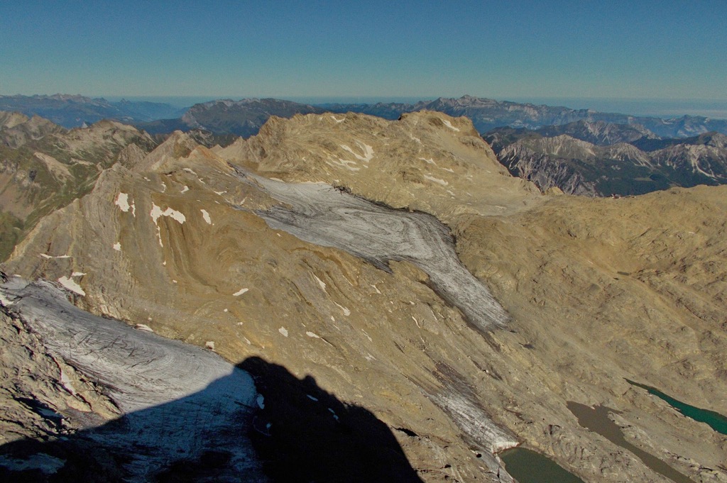The Brandner Glacier in 2019. Climbing Schesaplana