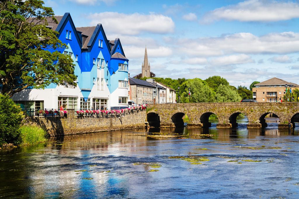 The Garavogue River in Sligo, near the town center. County Sligo