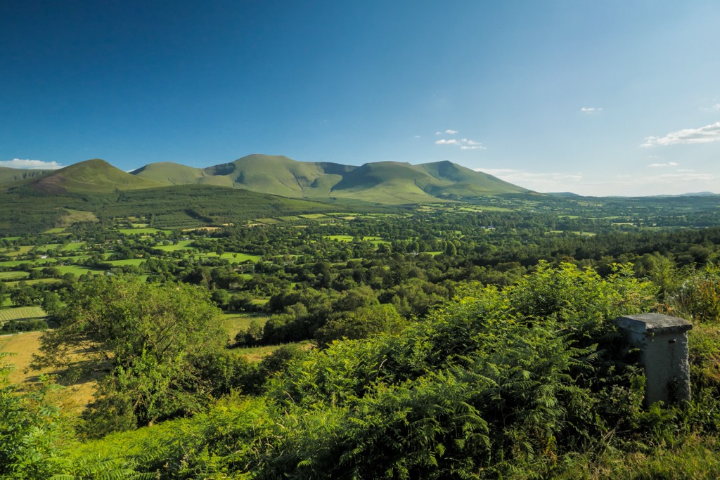 The Galtee Mountains from across the Glen of Aherlow. County Tipperary