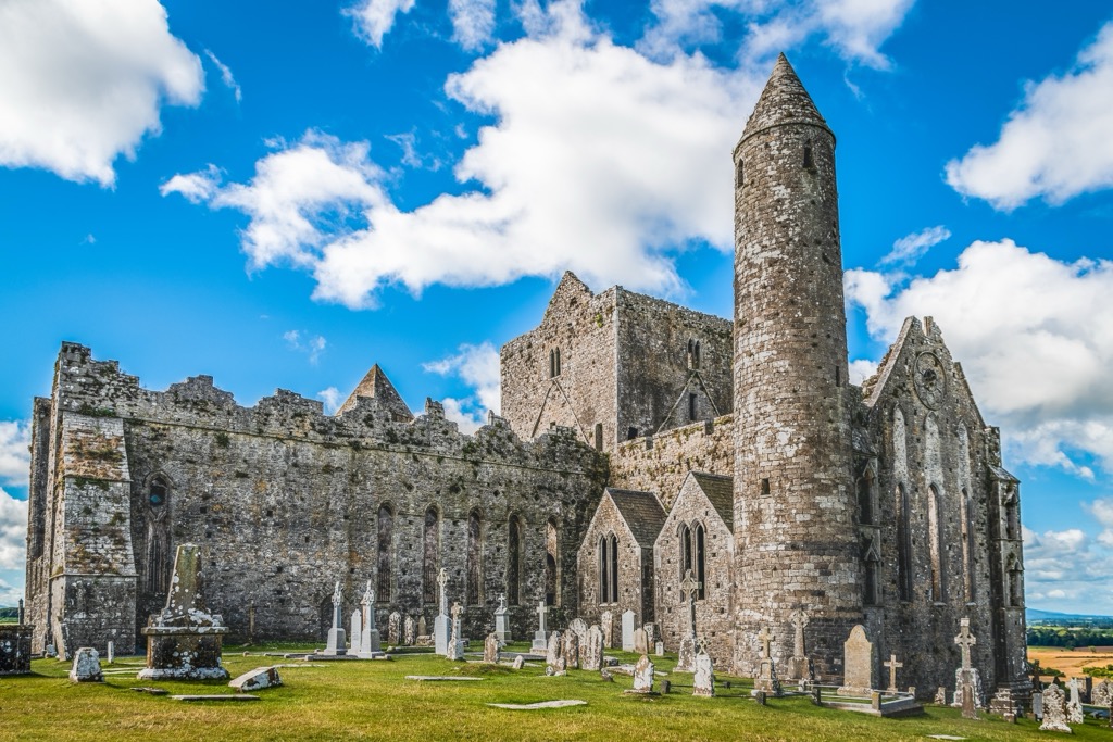 The Rock of Cashel’s cathedral contains Ireland’s only remaining Romanesque frescoes. County Tipperary