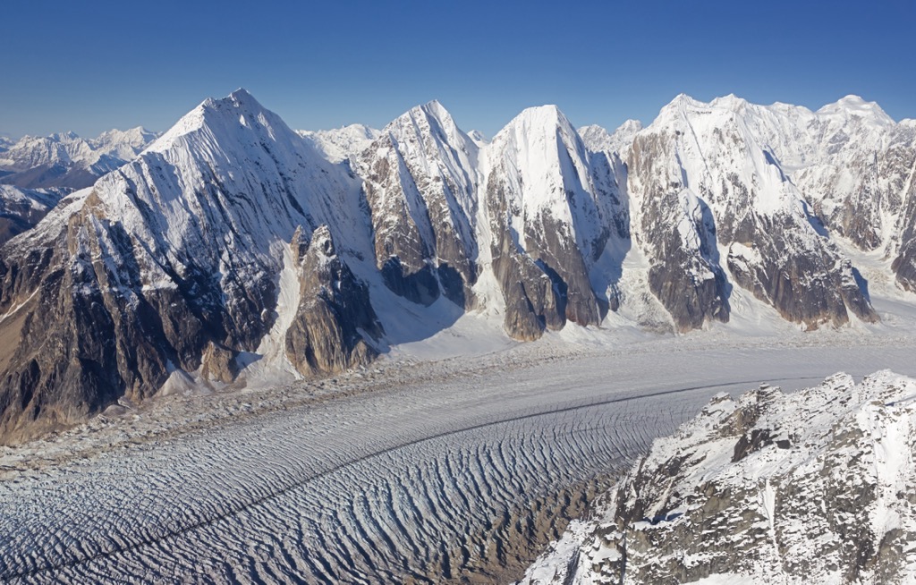 The Great Gorge of the Ruth Glacier. Denali