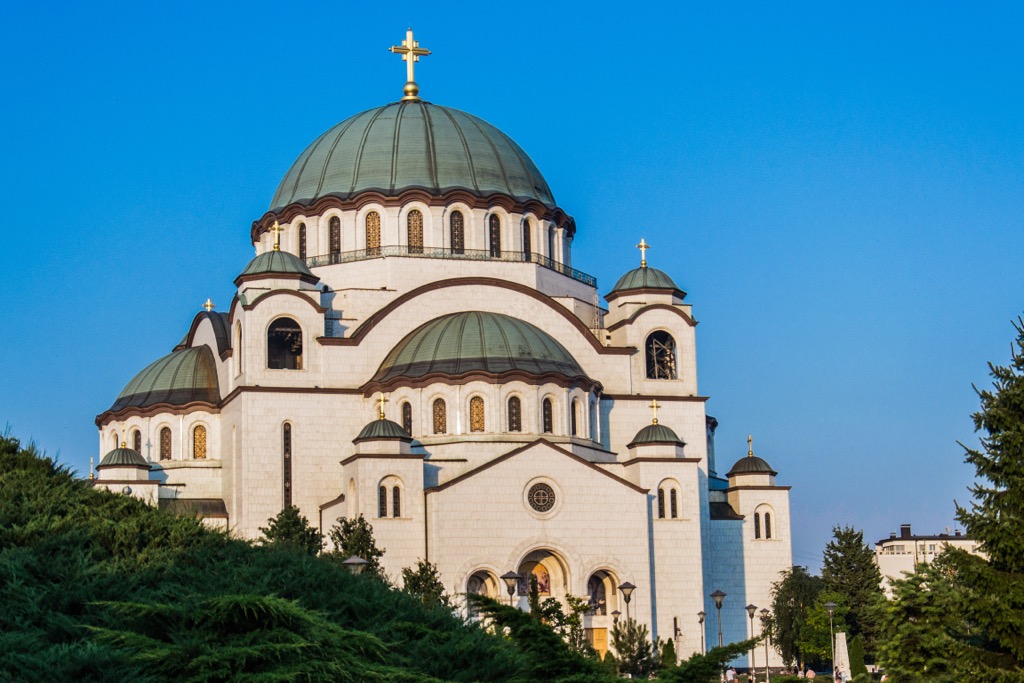 The Saint Sava Orthodox Church in Belgrade, Serbia