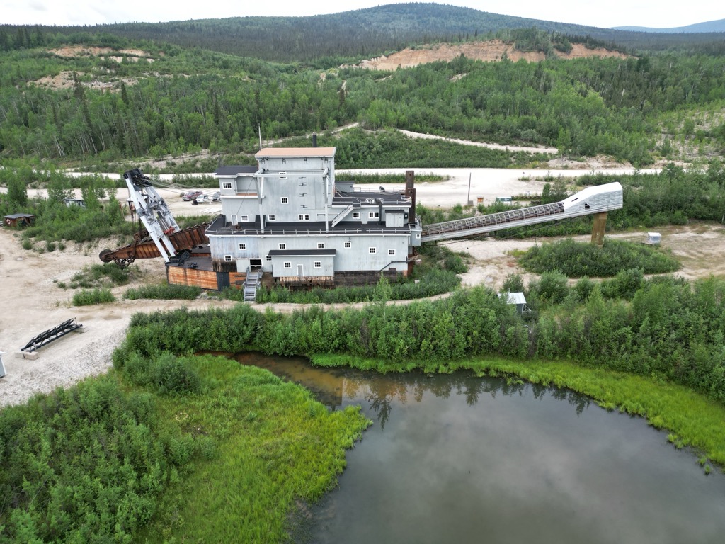 Dredger, Yukon River, Alaska, Northern America, USA
