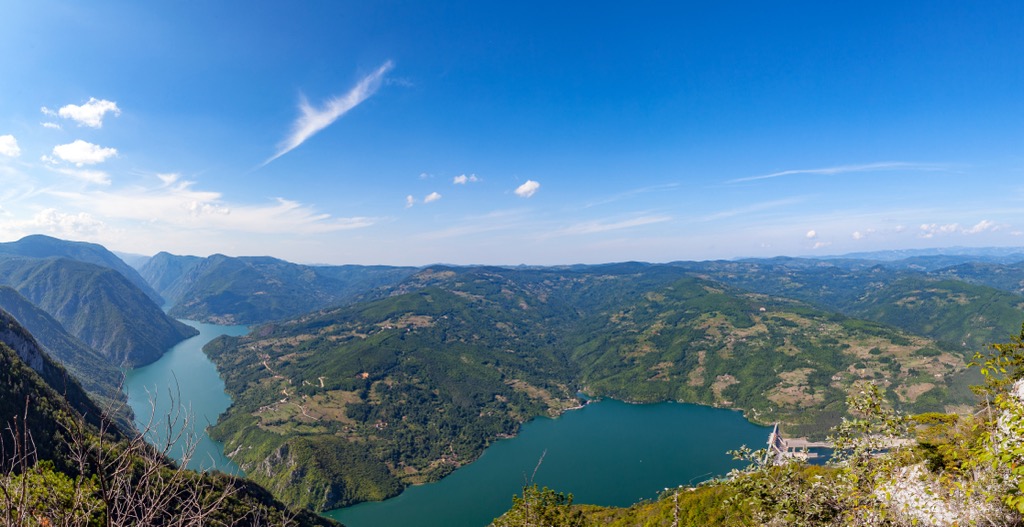 Lake Perućac. The surrounding mountains are protected under the Drina National Park in Bosnia and Herzegovina and Tara National Park in Serbia. Drina National Park