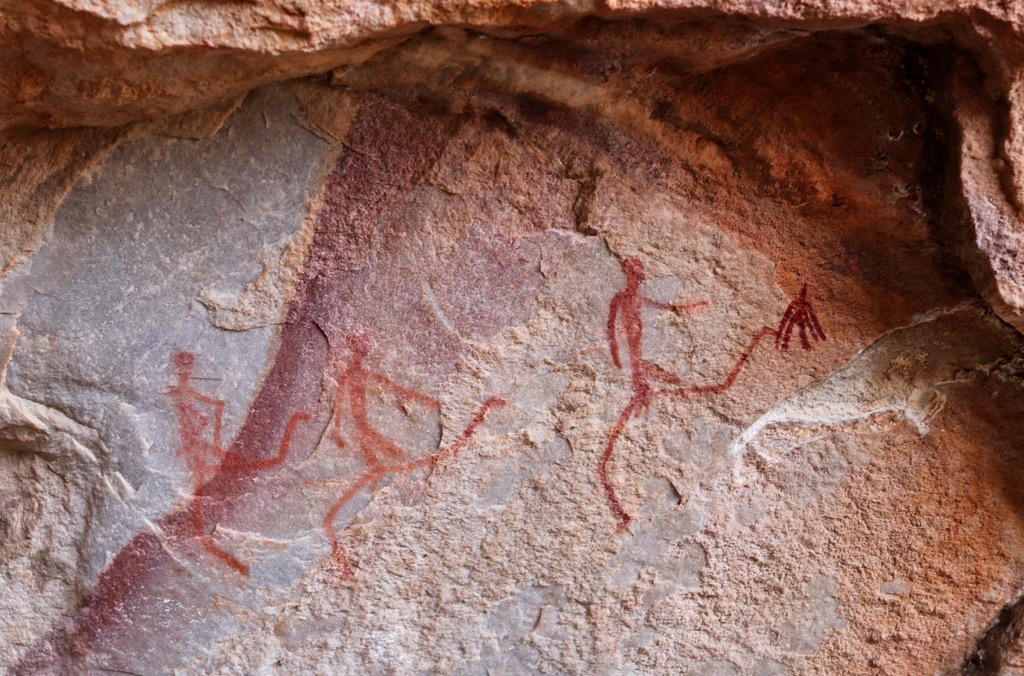 Ancient Khoisan cave art in the Cockscomb Mountains of the Eastern Cape. Eastern Cape