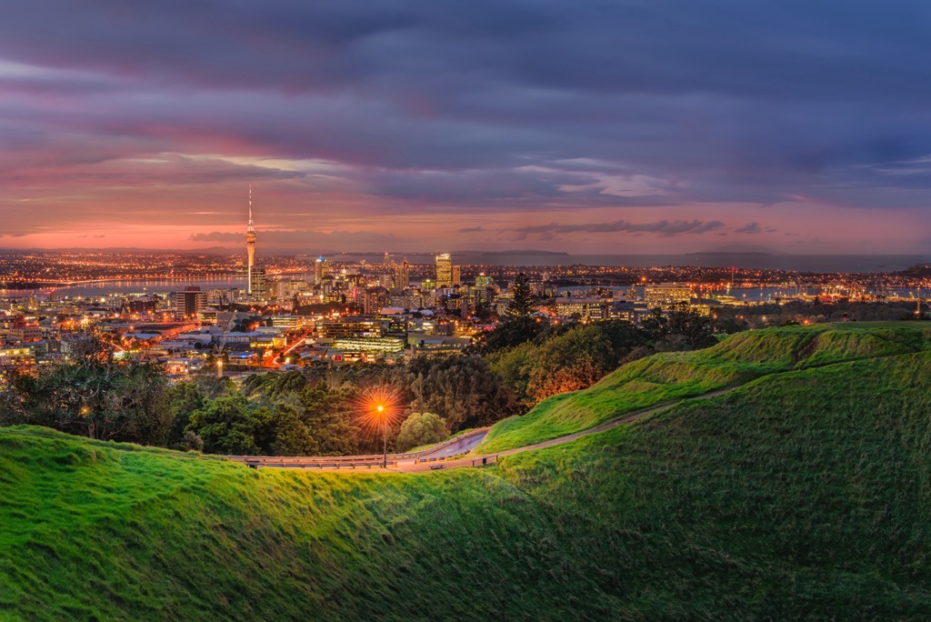 Auckland from Mount Eden, Egmont National Park, New Zealand
