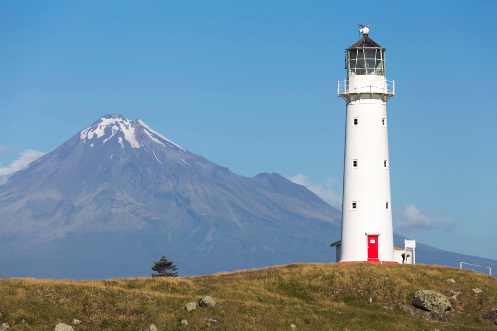 Cape Egmont lighthouse, Egmont National Park, New Zealand