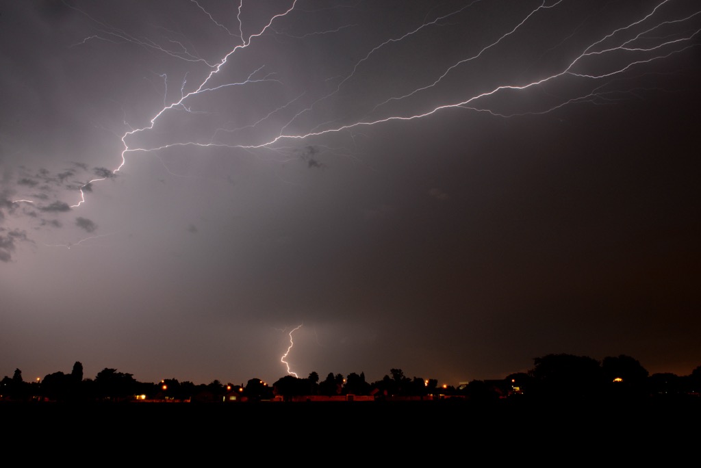 A lightning storm over Kempton Park. Ekurhuleni Metropolitan Municipality