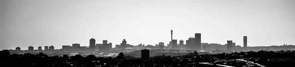 The Johannesburg Skyline seen from the Klipriviersberg Nature Reserve. Ekurhuleni Metropolitan Municipality