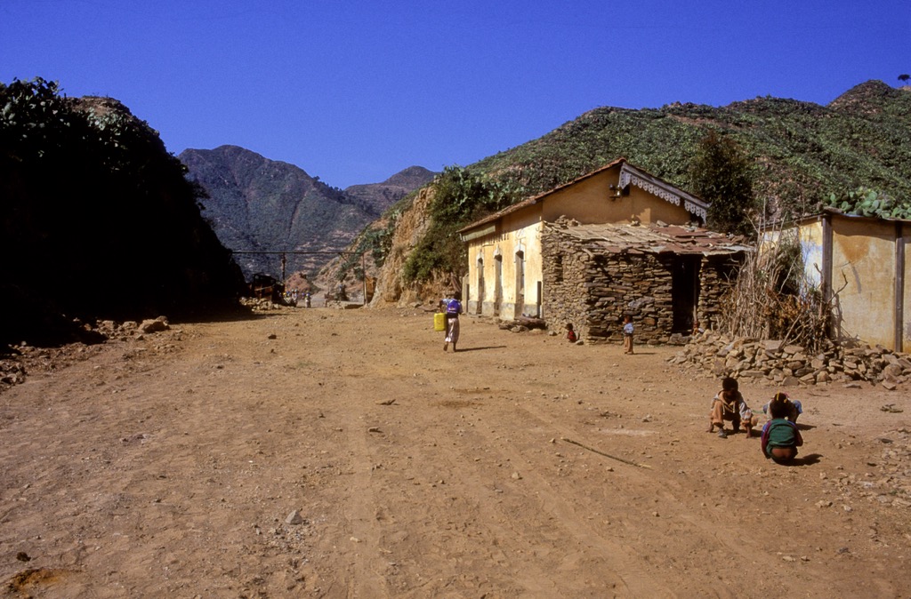 A former railway and station winding through the mountains