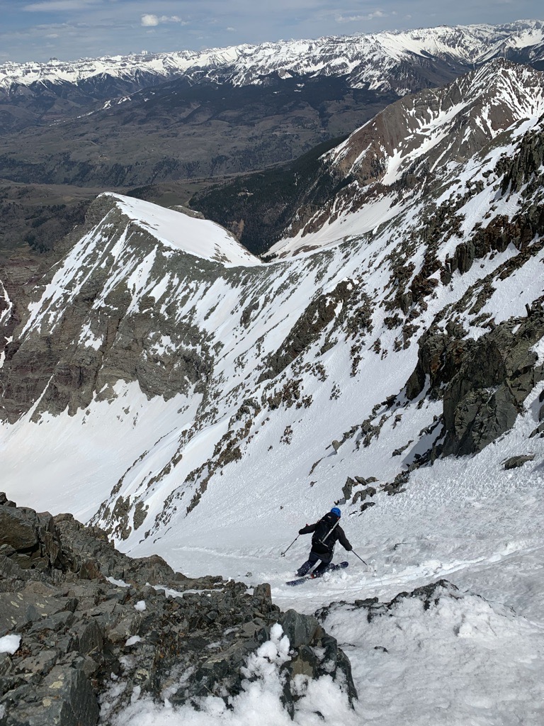 As good as it gets. Photo: Jake Reuter. Skiing a San Juan Classic: Wilson Peak (The Coors Face), Northeast Couloir 