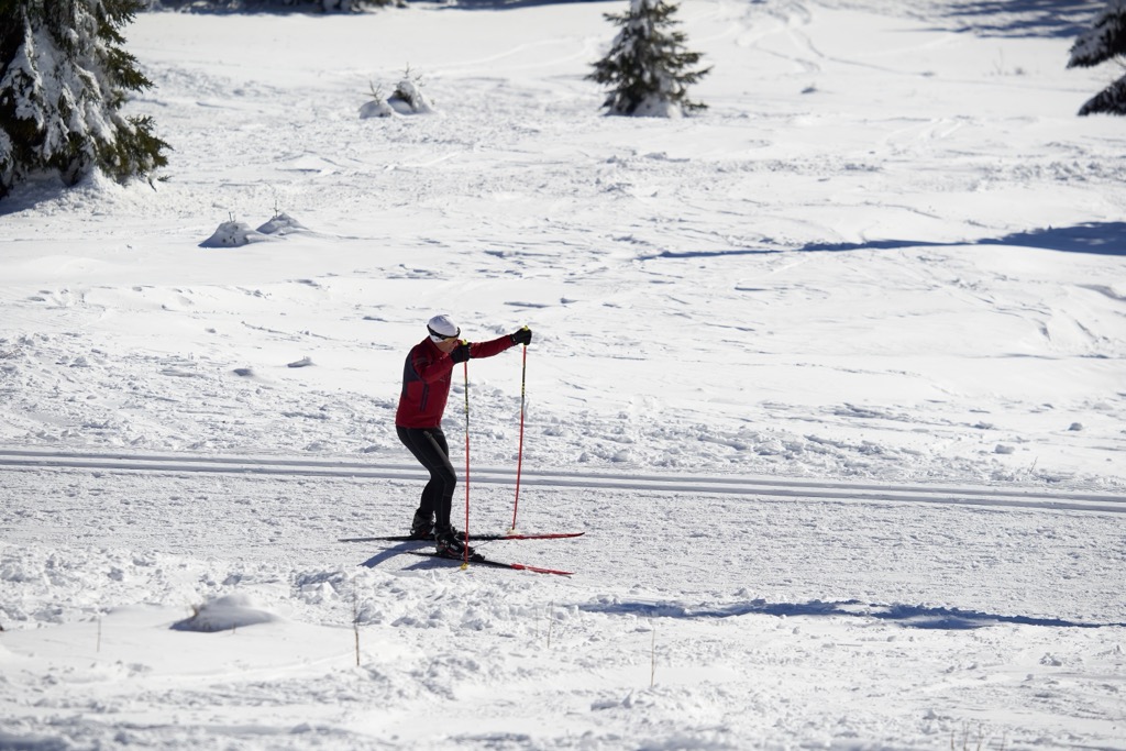 Cross-country skiing at Feldberg. Feldberg