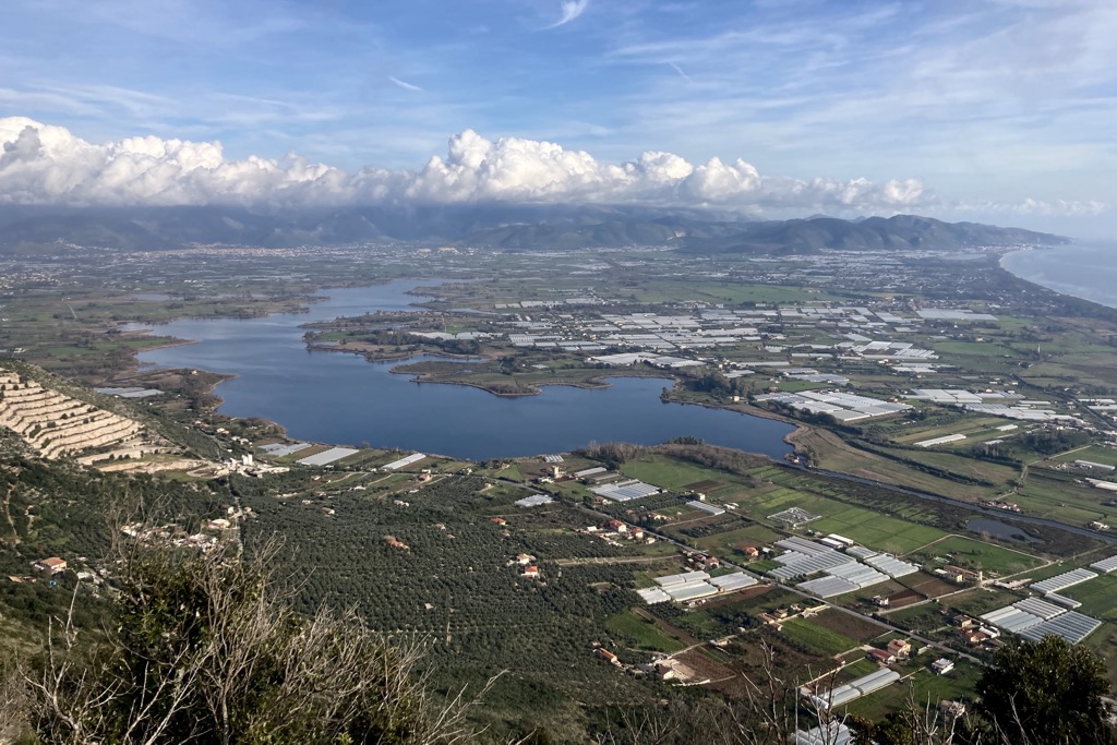 Fondi Lake, Monumento Naturale Tempio di Giove Anxur, Temple of Jupiter Anxur Natural Monument, Italy
