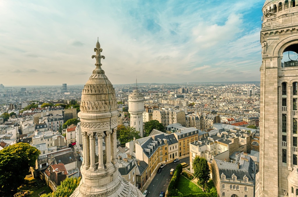 Sacré-Coeur basilica of the Montmartre hill, France