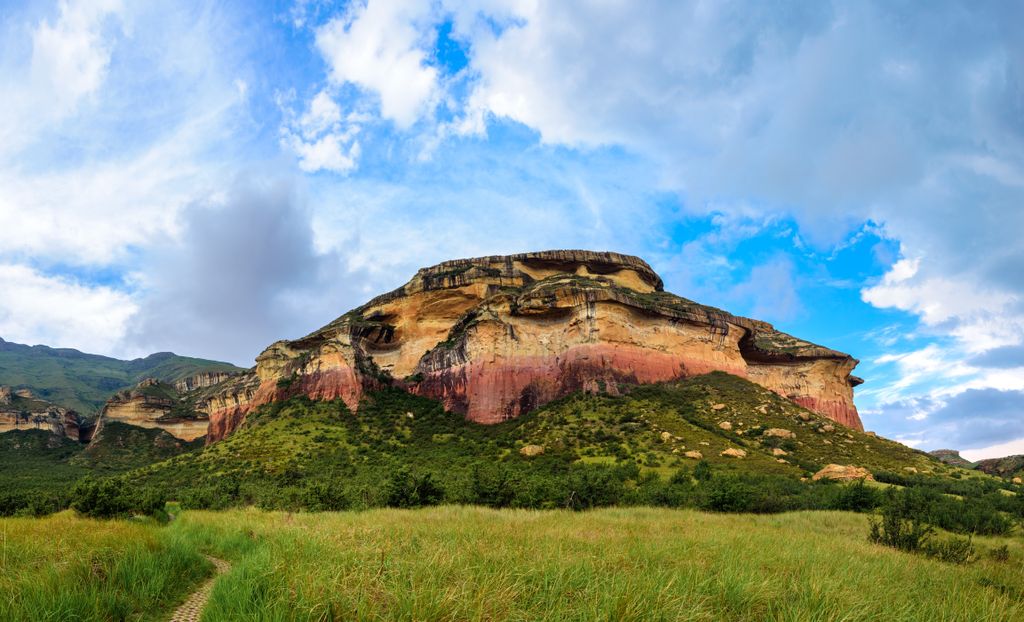 Rock layers on Mushroom Rock in the Golden Gate National Park. Free State