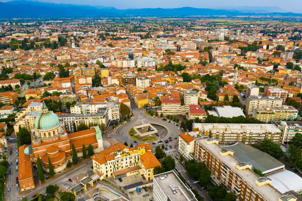 Aerial panorama of Udine. Friuli-Venezia Giulia
