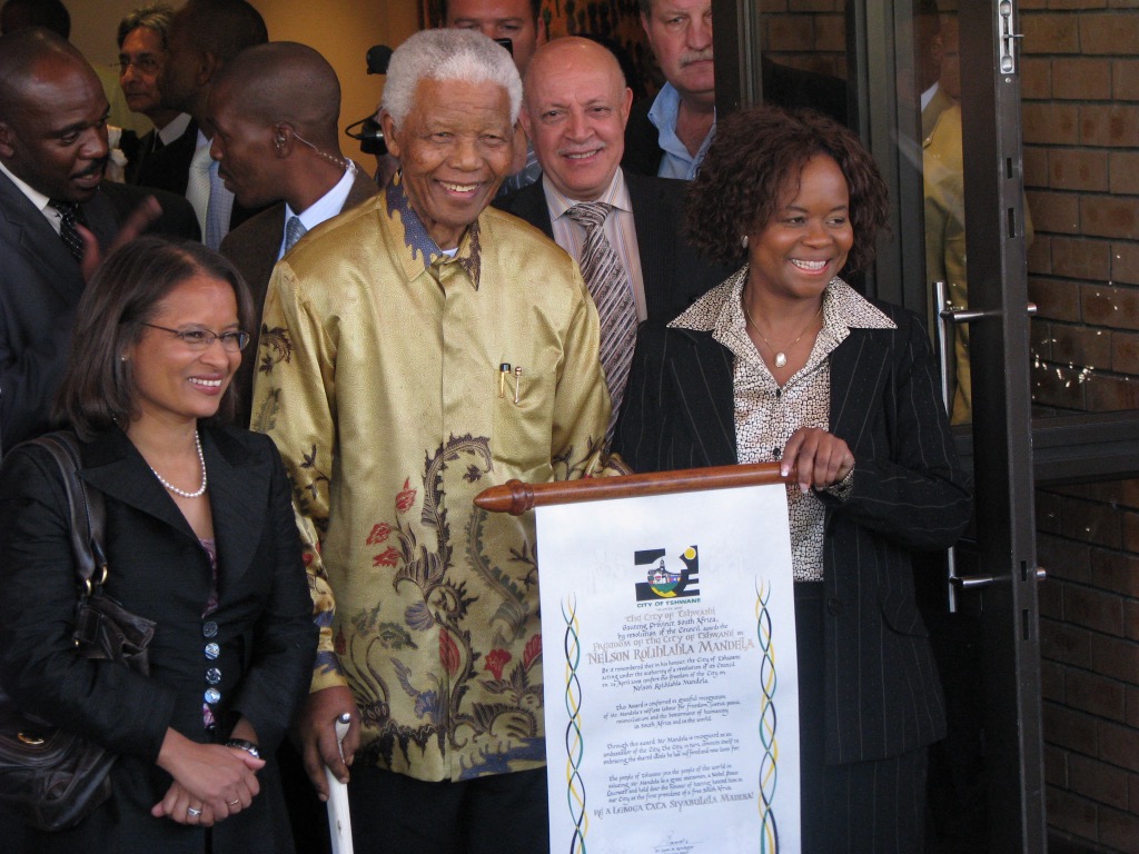 Nelson Mandela in Johannesburg in 2008. Gauteng