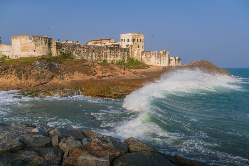 The Cape Coast Castle. Ghana Mountains