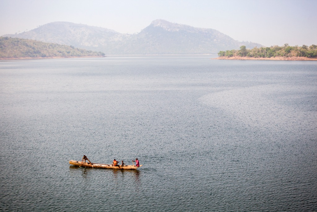 Lake Volta, Ghana. Ghana Mountains
