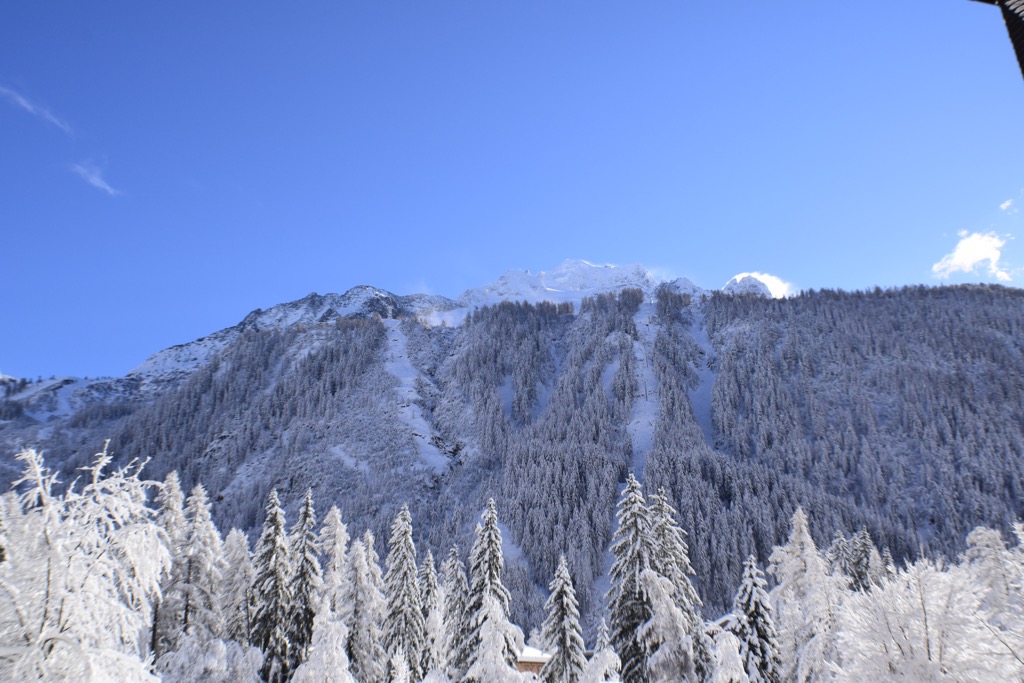 Les Grands Montets seen from Argentière. Photo: Sergei Poljak. Grands Montets