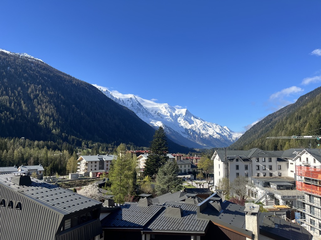 The view of Mont Blanc from Argentière. Photo: Sergei Poljak. Grands Montets