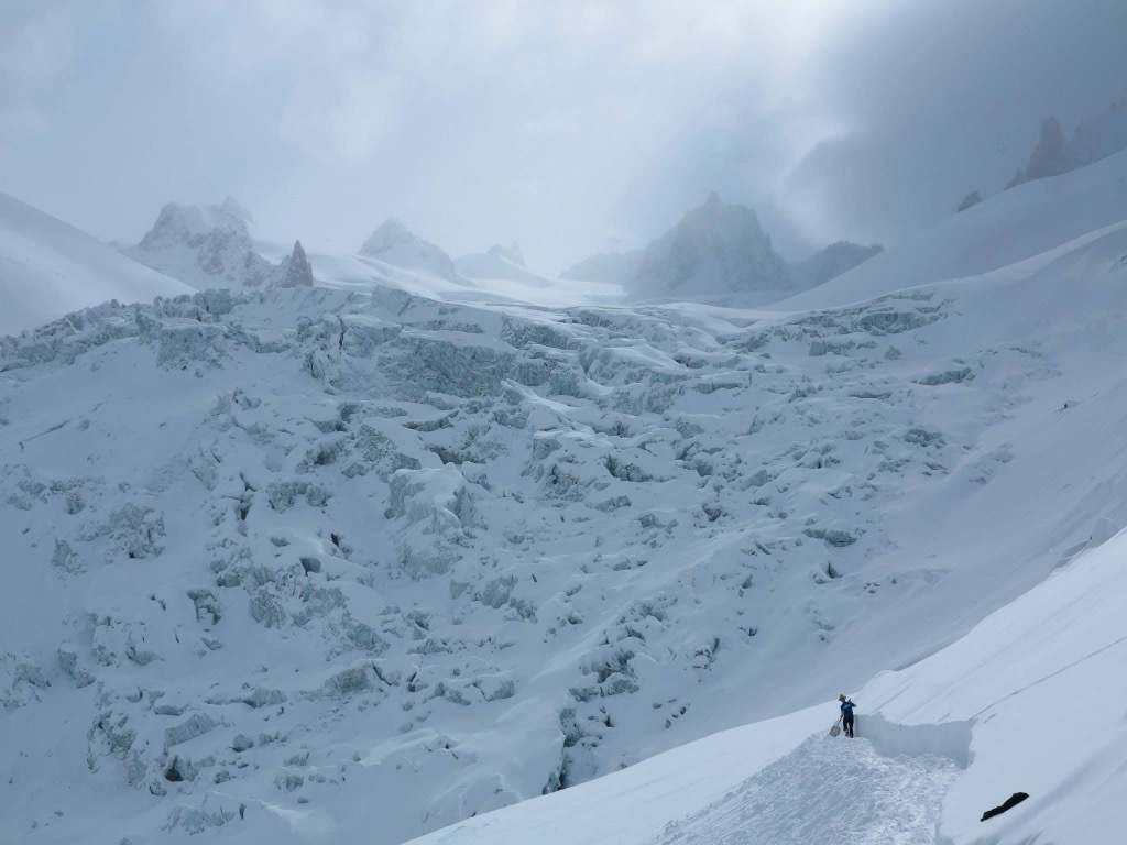 The Argentière Glacier from the Chalet Refuge du Lognon, circa 2008. Photo: Anna Lochhead. Grands Montets