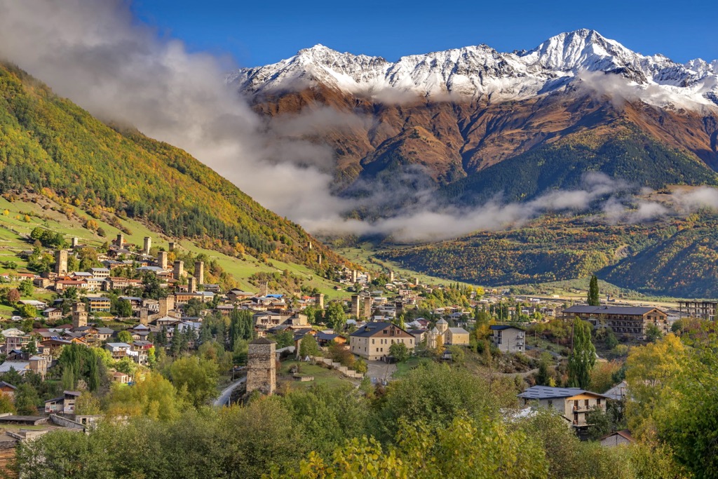 Mestia village, Greater-Caucasus