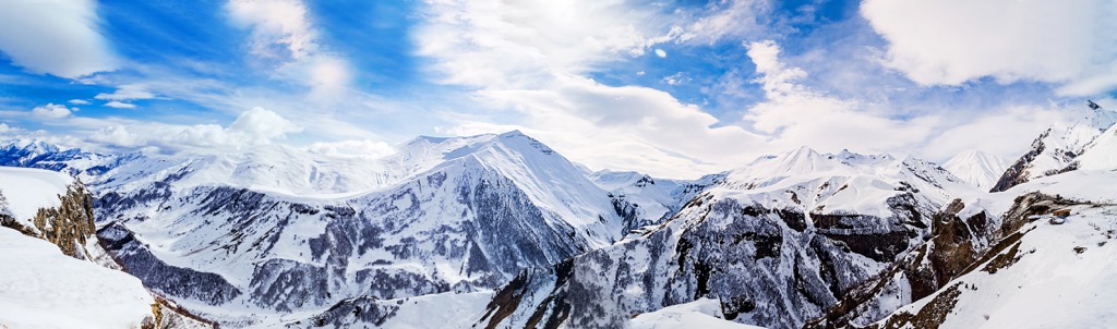 View from Gudauri ski resort, Georgia, Greater-Caucasus