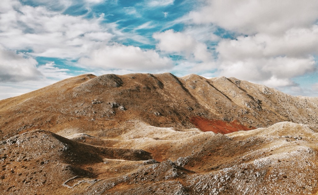 The landscape atop Mali me Gropa. Gropa Bize Martanesh