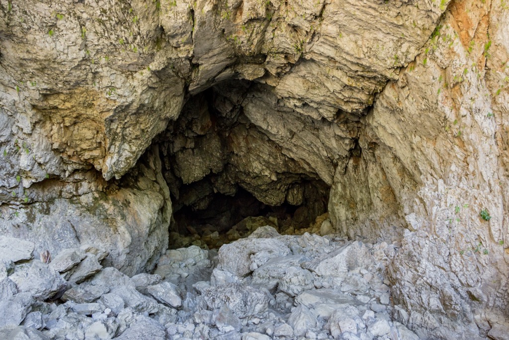 The entrance to Vali’s cave near Martanesh. Gropa Bize Martanesh